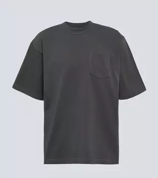 Футболка из хлопкового джерси Sacai, серый