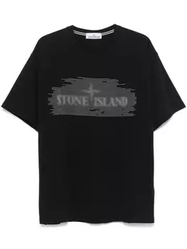 Футболка из хлопкового джерси Stone Island, черный