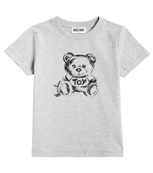 Футболка из хлопкового джерси Teddy Bear Moschino, серый