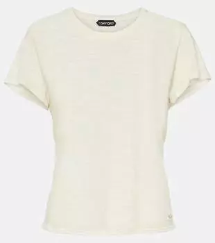 Футболка из хлопкового джерси Tom Ford, белый