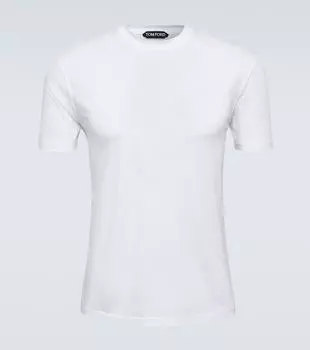 Футболка из хлопкового джерси Tom Ford, белый