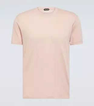 Футболка из хлопкового джерси Tom Ford, розовый