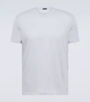 Футболка из хлопкового джерси Tom Ford, синий