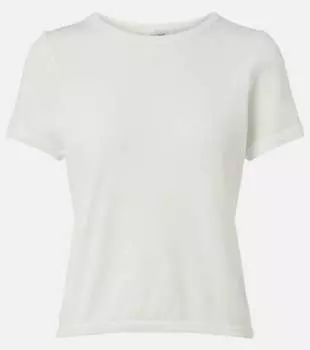 Футболка из хлопкового джерси Torya The Row, белый