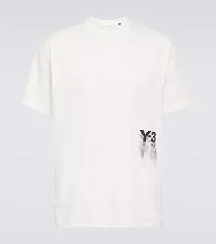 Футболка из хлопкового джерси Y-3, белый