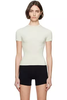 Футболка из хлопкового джерси зеленого цвета SKIMS