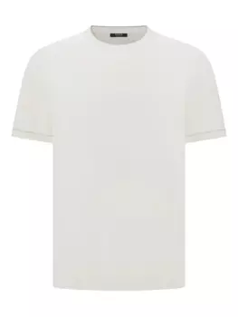 Футболка из хлопкового крепа Boggi Milano, белый