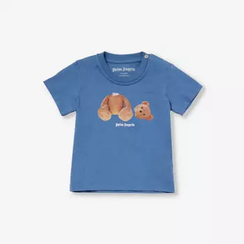 Футболка из хлопкового трикотажа с принтом «Медвежонок» 6-36 месяцев Palm Angels, коричневый