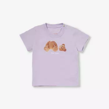 Футболка из хлопкового трикотажа с принтом «Медвежонок» 6–36 месяцев Palm Angels, коричневый