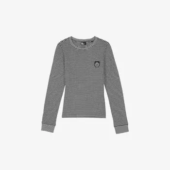 Футболка из хлопкового трикотажа в полоску с круглым вырезом The Kooples, черный