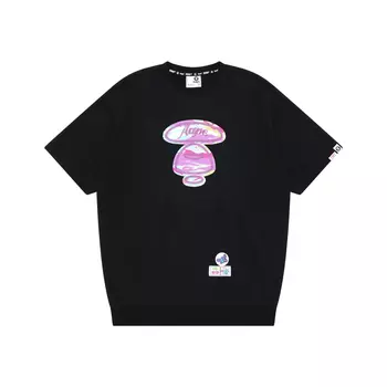 Футболка из хлопковой смеси с пайетками от *A Bathing APE Aape, White IVX
