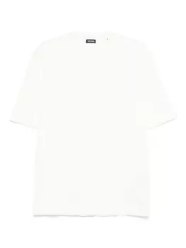 Футболка из хлопковой смеси Zegna, нейтральный