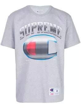 Футболка из коллаборации с Champion Supreme, серый