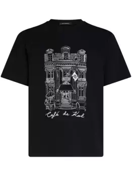 Футболка из коллаборации с Jorge Parra KARL LAGERFELD, черный