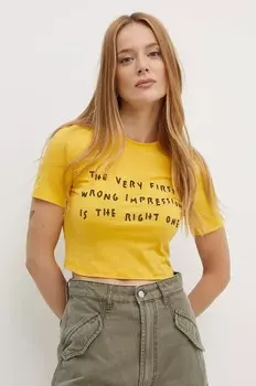 Футболка из коллаборации с Pietro Terzini Max&Co., желтый