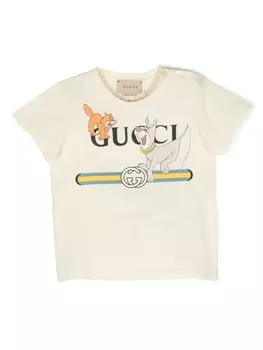 Футболка из коллаборации с The Jetsons Gucci Kids, бежевый