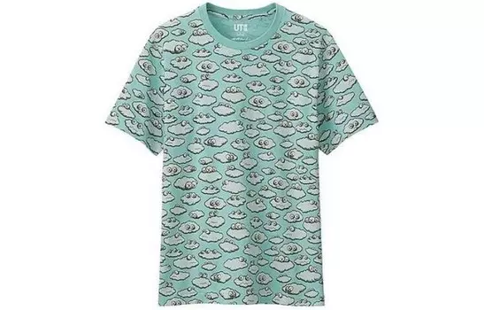 Футболка из коллекции Kaws Co-Brand, цвет унисекс, синяя Uniqlo, синий