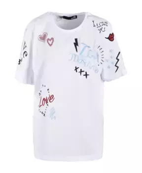 Футболка из коллекции Love Moschino, белый