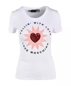 Футболка из коллекции Love Moschino, белый