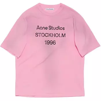 Футболка из коллекции осень/зима 2024 года унисекс розового цвета Acne Studios, розовый