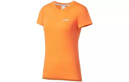 Футболка из коллекции Running, женская, оранжевая Lining