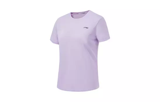 Футболка из коллекции Running, женская, светло-фиолетовая Lining