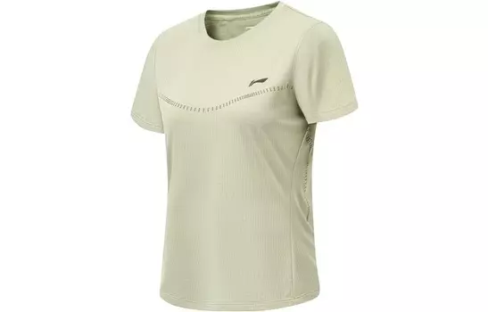 Футболка из коллекции Running, женская, зеленая Lining