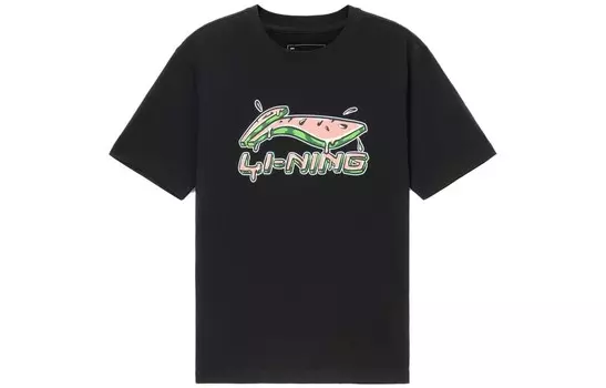 Футболка из коллекции Sports Fashion унисекс черного цвета Lining, черный