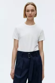 Футболка из креповой ткани Arket, белый