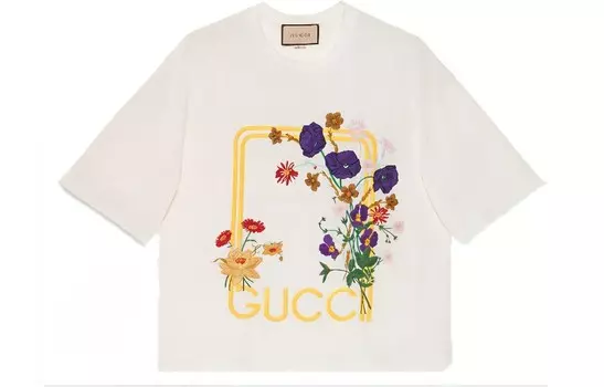 Футболка из льна Lovelight Gucci, белый