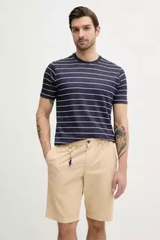 Футболка из льна Paul&Shark, темно-синий