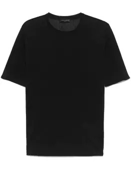 Футболка из льна Roberto Collina, черный