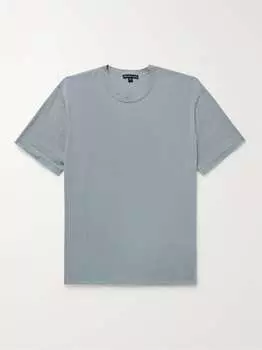 Футболка из льняного трикотажа JAMES PERSE, синий