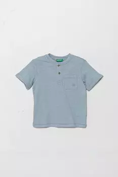 Футболка из льняной смеси для детей United Colors Of Benetton, синий
