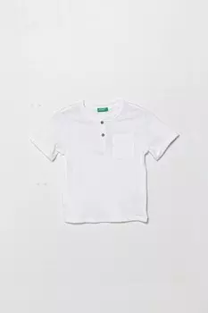 Футболка из льняной смеси для детей United Colors Of Benetton, белый