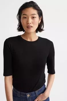 Футболка из лиоцелла H&M, черный