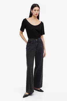 Футболка из лиоцелла H&M, черный