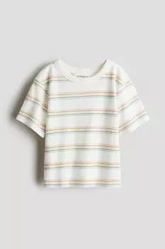 Футболка из махровой хлопчатобумажной ткани H&M, мультиколор
