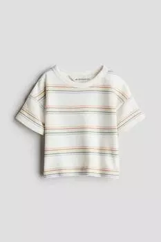 Футболка из махровой хлопчатобумажной ткани H&M, мультиколор