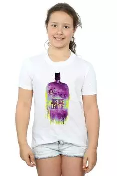 Футболка из матового хлопка с изображением команды «Лига справедливости» DC Comics, белый