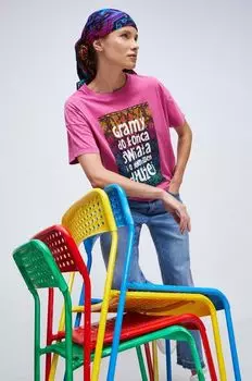 Футболка из медицинского хлопка Medicine, розовый