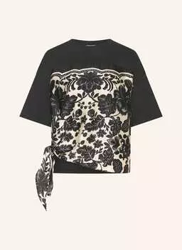 Футболка из микса материалов Sandro, мультиколор