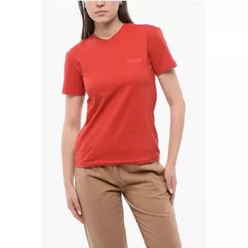 Футболка из монохромного хлопка с круглым вырезом Woolrich, Red