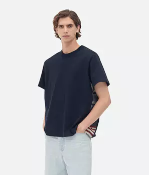 Футболка из мягкого хлопкового трикотажа в клетку Bottega Veneta