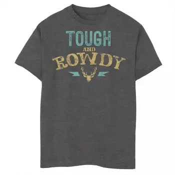 Футболка из настоящего золота с винтажной графикой Rough And Rowdy Deer Head для мальчиков 8–20 лет Licensed Character