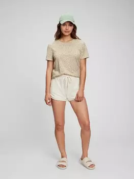 Футболка из натурального хлопка Gap, бежевый