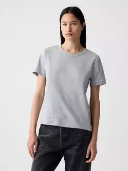 Футболка из натурального хлопка Gap, серый