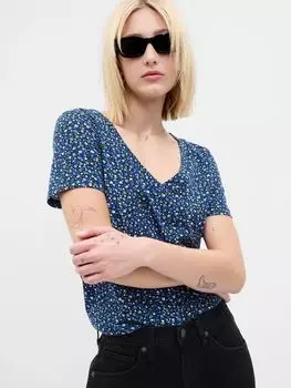 Футболка из натурального хлопка Gap, синий