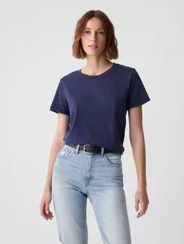 Футболка из натурального хлопка Gap, синий