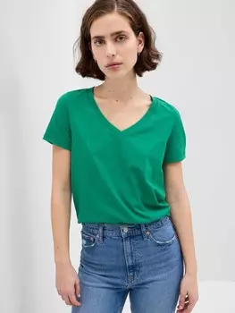 Футболка из натурального хлопка Gap, зеленый
